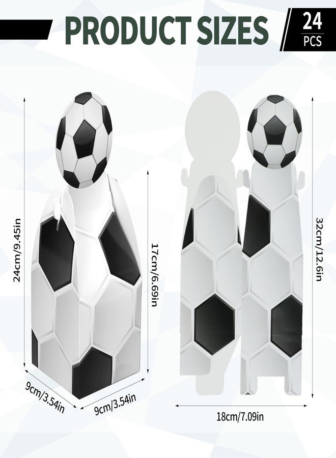 Glavatrix 24 Pieces Soccer Treat Boxes Sport Party Favor Boxes Paper Candy Goodie Snack Gift Boxes for Soccer Theme Birthday Baby Shower Party Decorations Supplies - Image 4